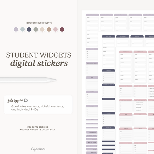 Student Widgets in Heirloom