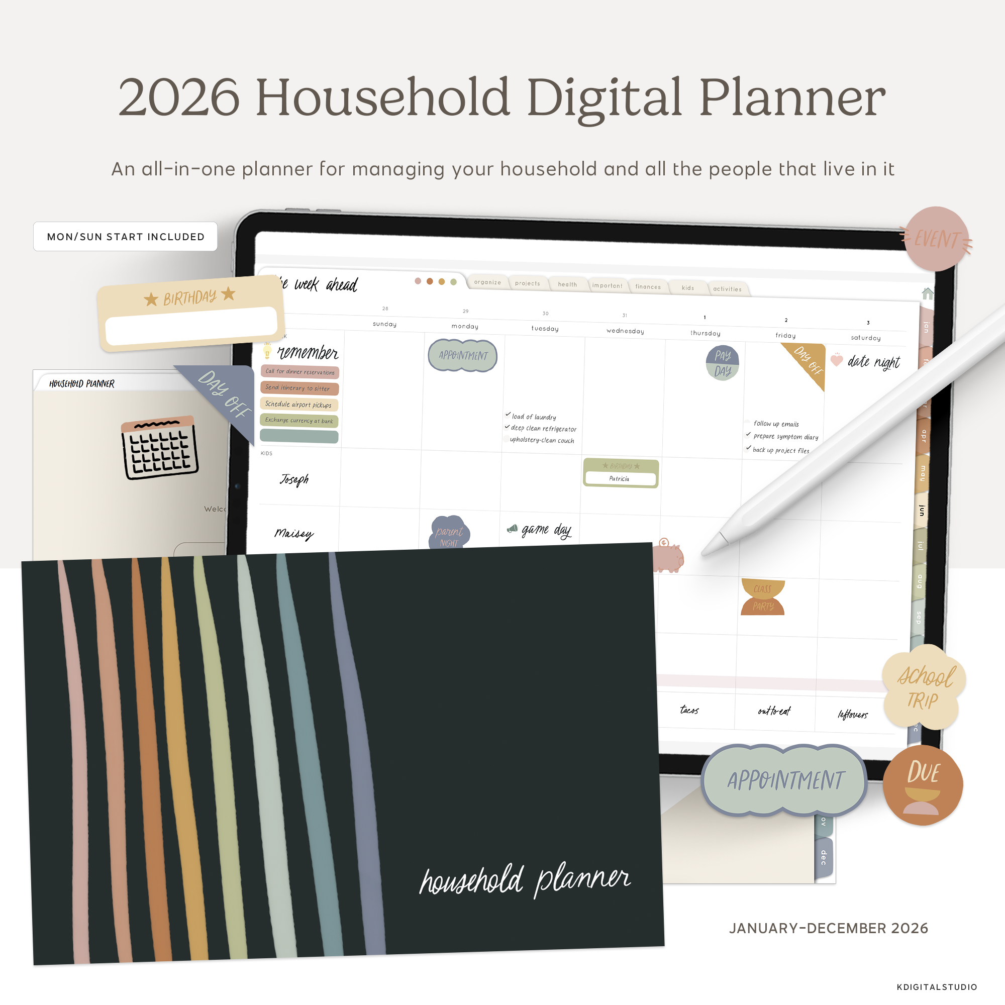 2026 Household Digital Planner
