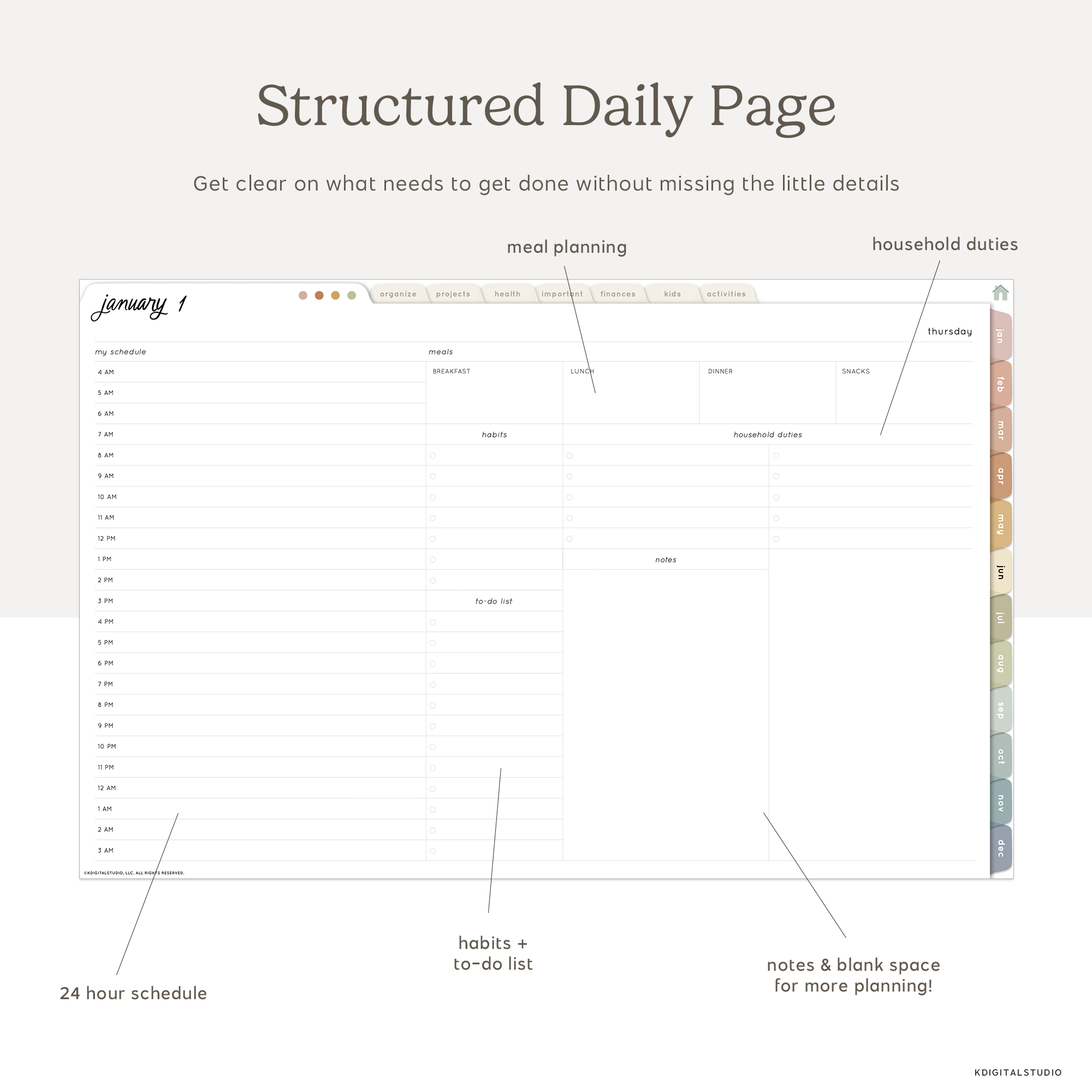 2026 Household Digital Planner