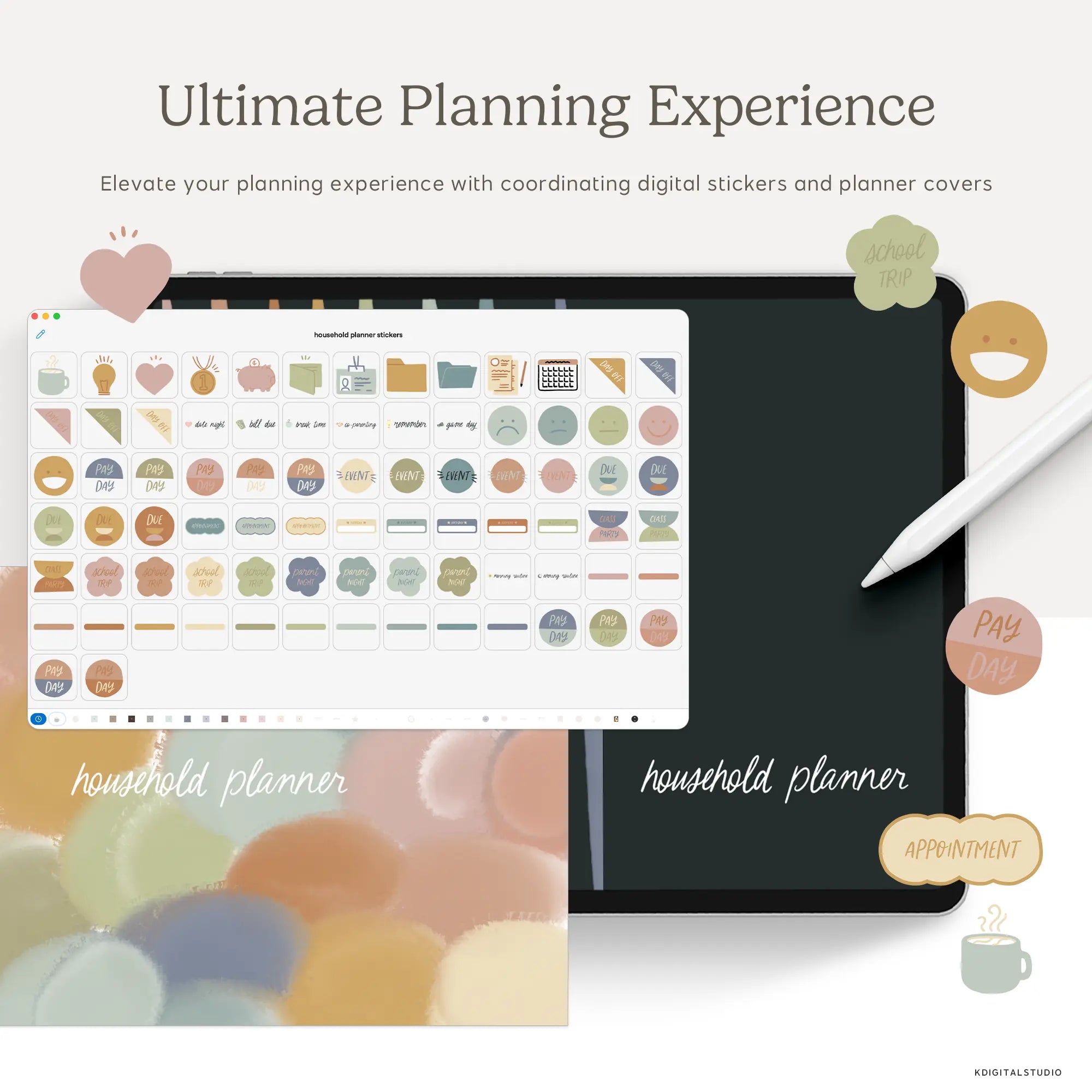 2026 Household Digital Planner KDigitalStudio