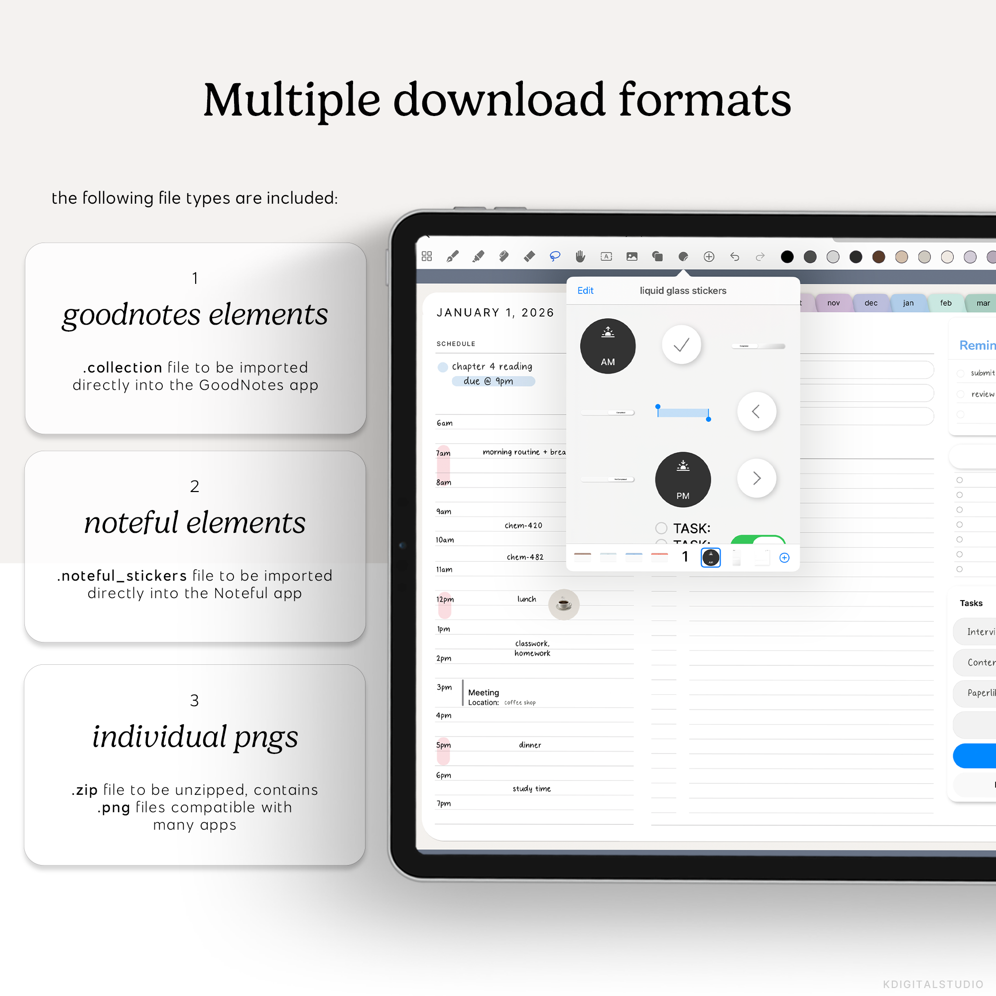 Liquid Glass Inspired Digital Stickers