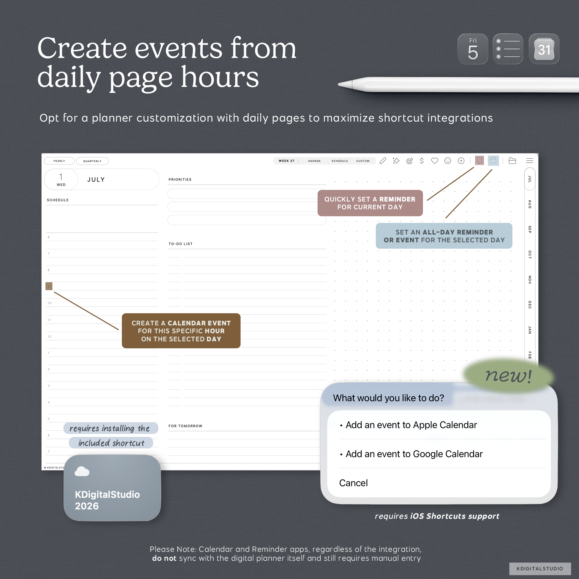 Cyberry Mid-Year Digital Planner in Landscape (2027-2027) KDigitalStudio