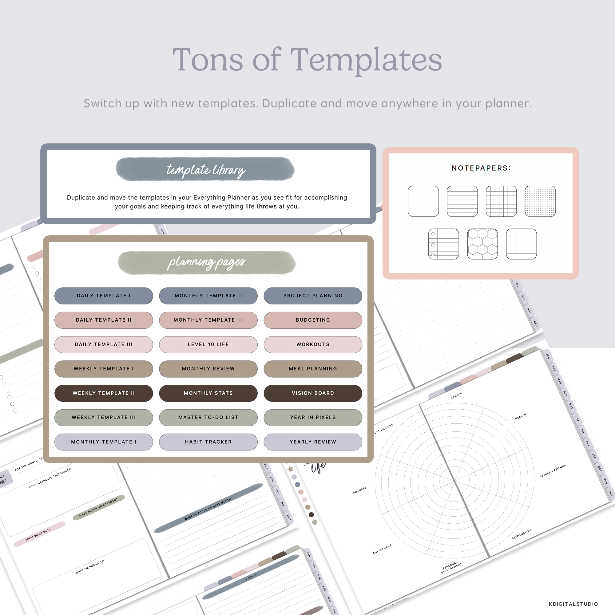 2026 Weekly Everything Planner in Morandi