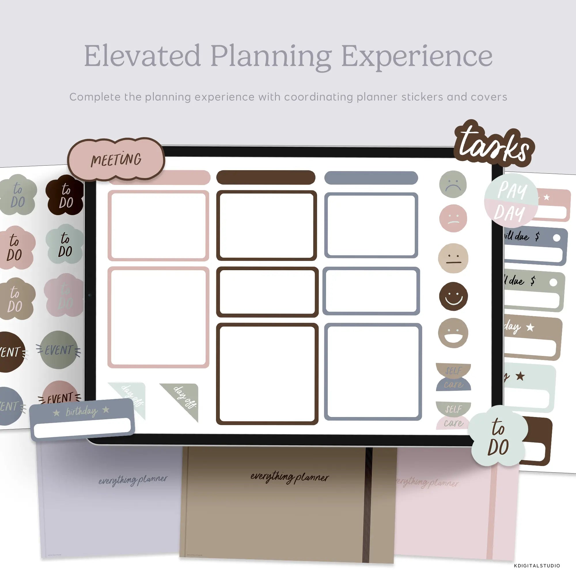 2026 Weekly Everything Planner in Morandi KDigitalStudio