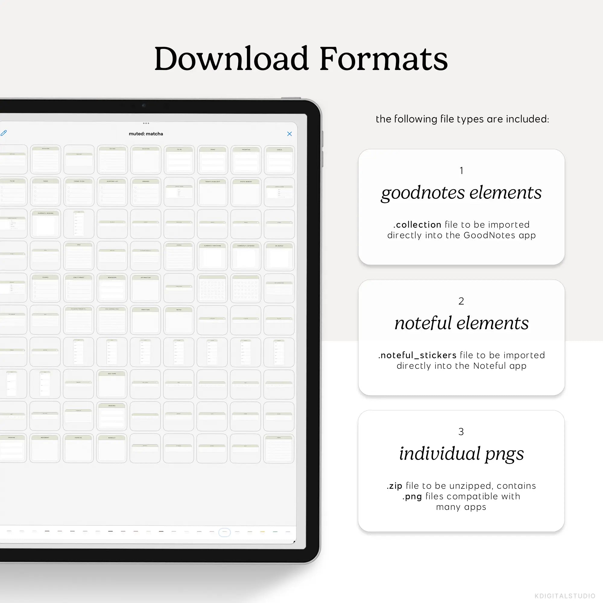 download formats for muted planning widget stickers