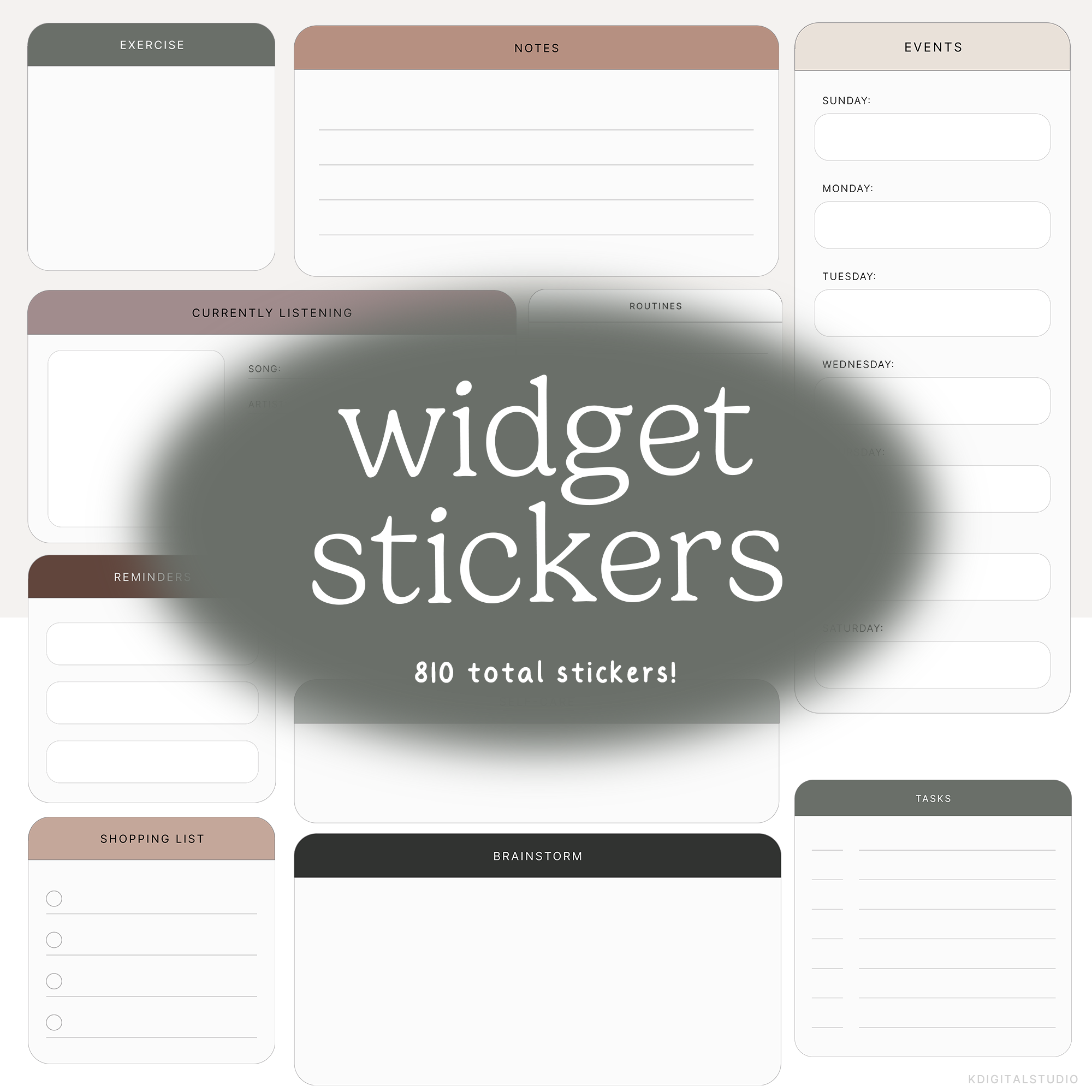 widget stickers are perfect for digital planning