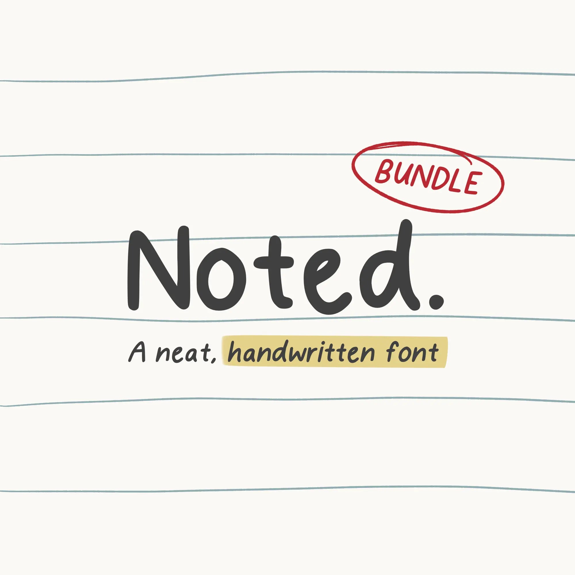 Noted Handwritten Font Bundle KDigitalStudio