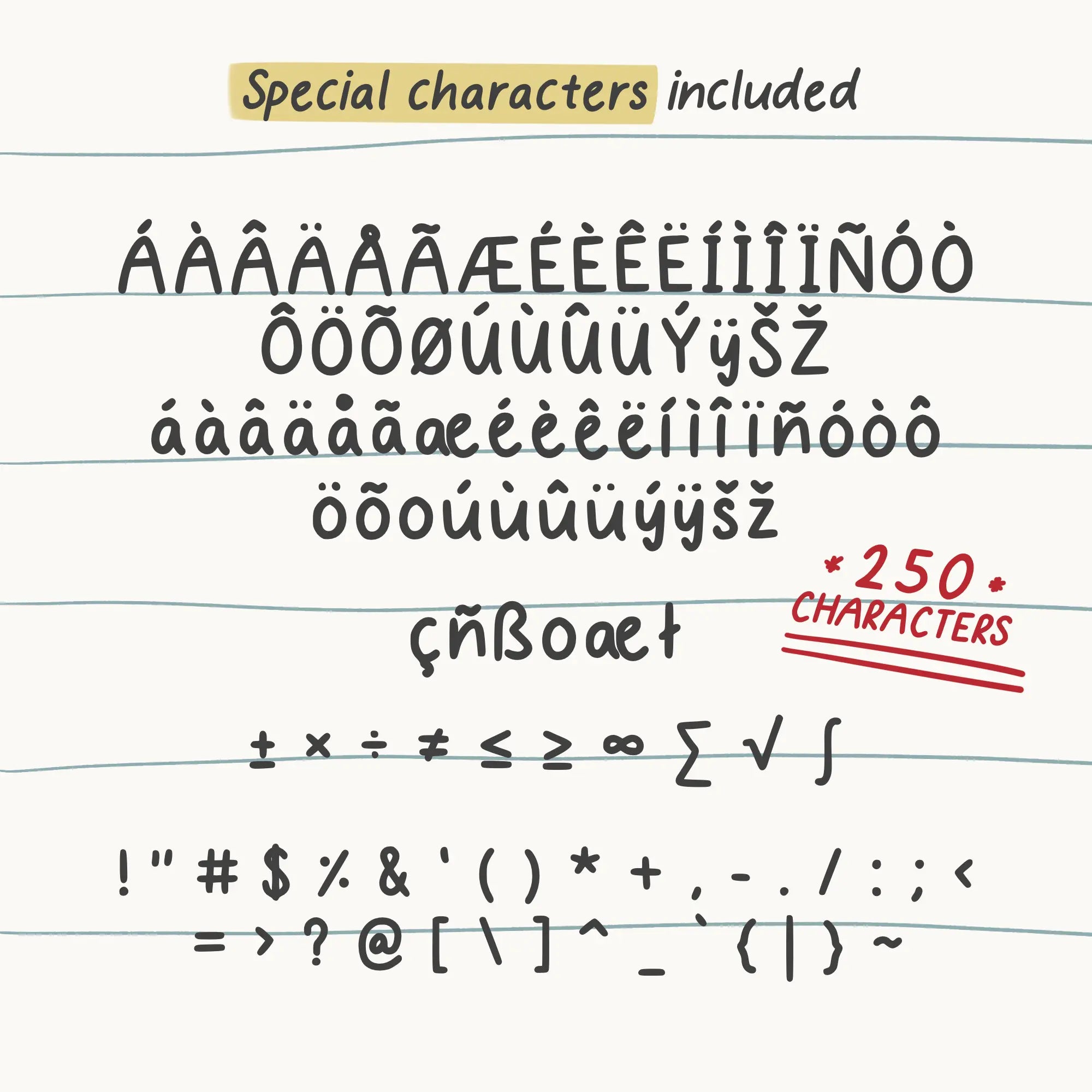 Noted Handwritten Font Bundle KDigitalStudio