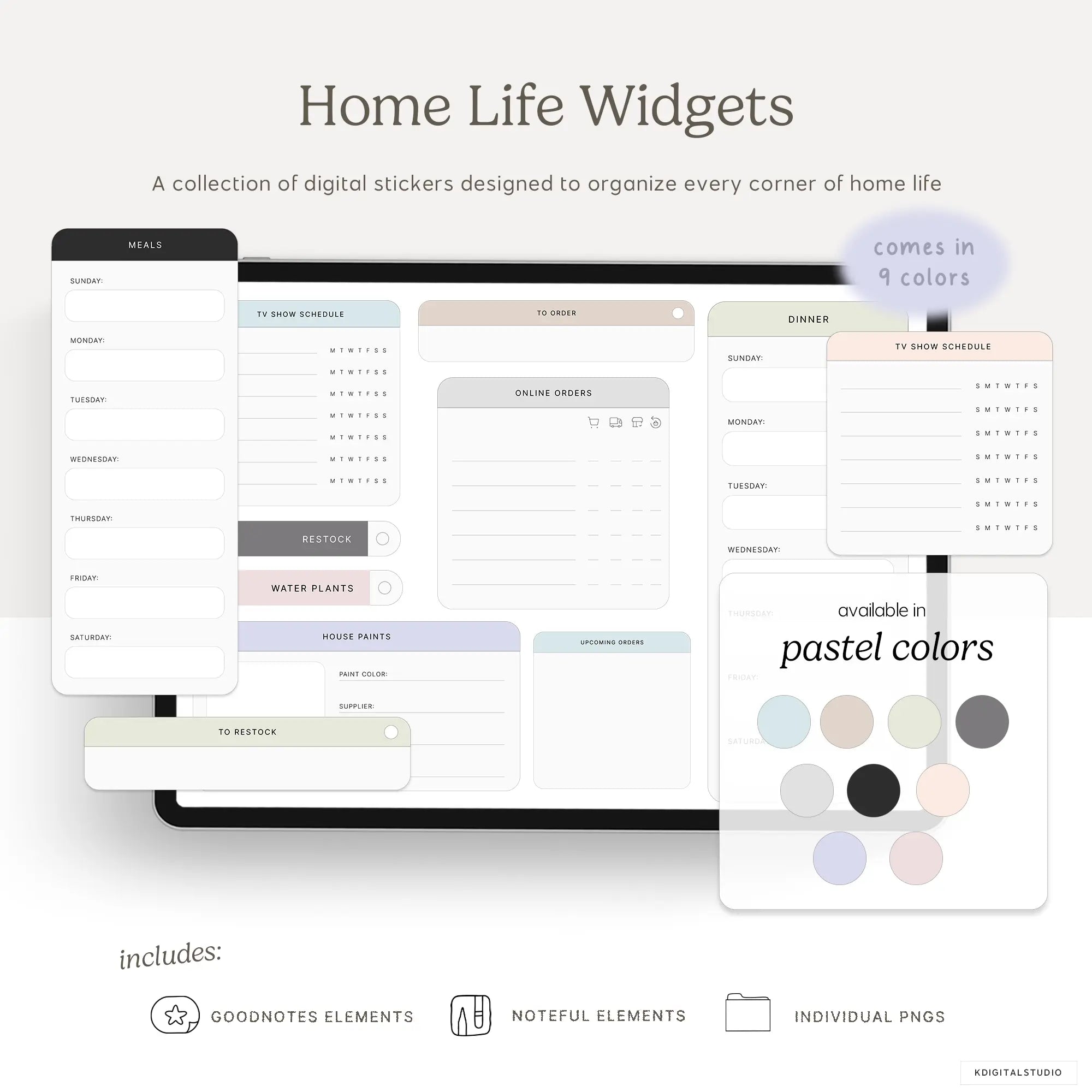 Home Life Widgets in Pastels KDigitalStudio