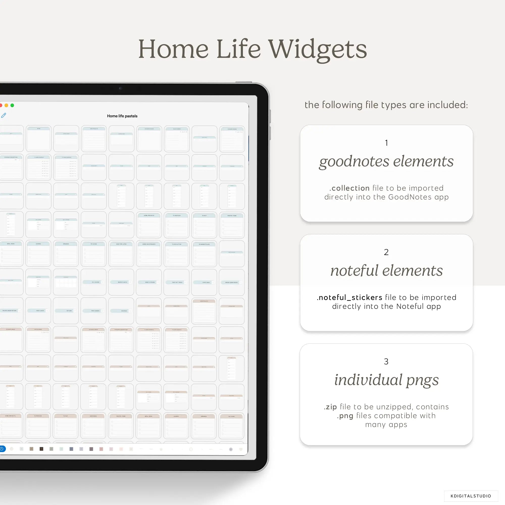 Home Life Widgets in Pastels KDigitalStudio