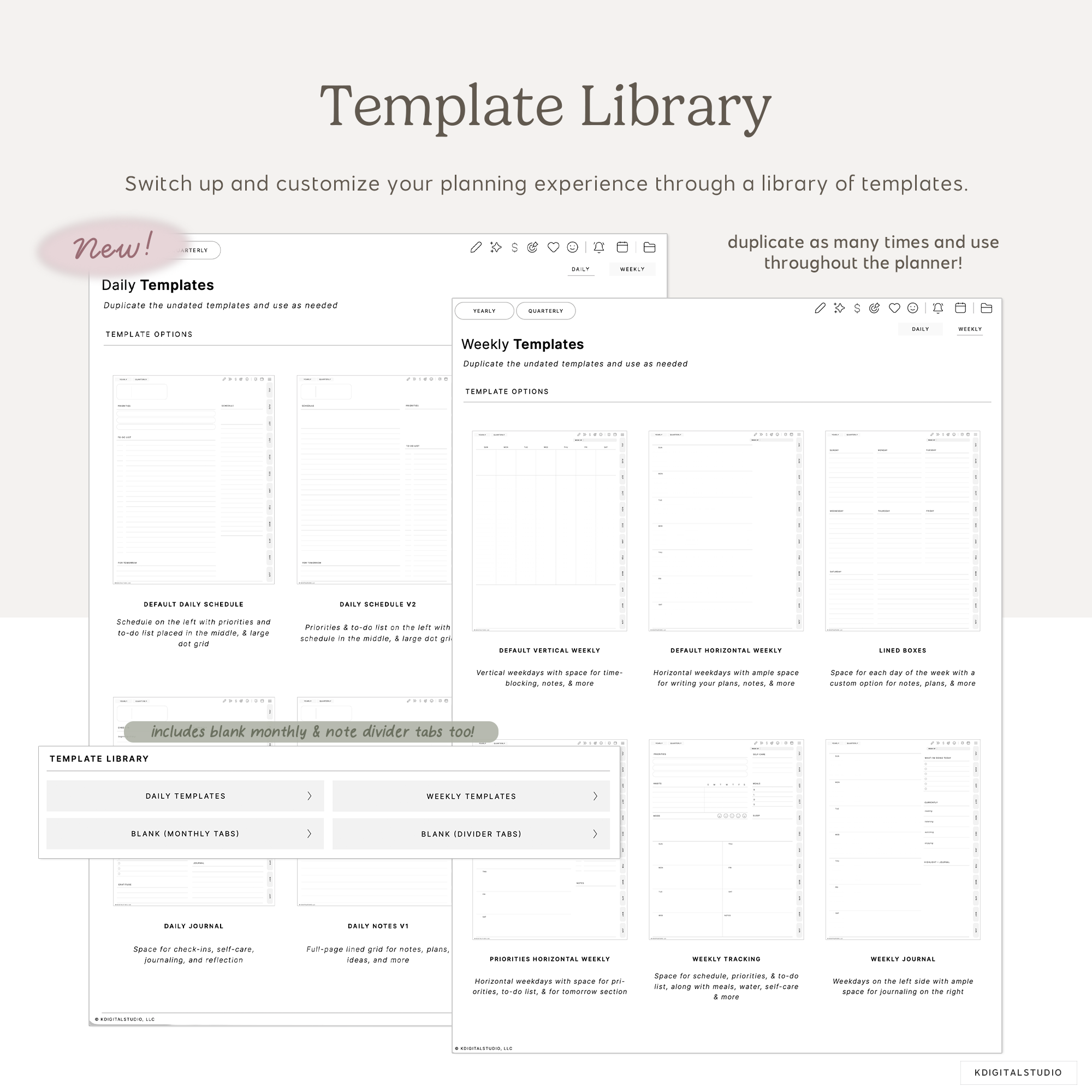 Cyberry 2026 Digital Planner in Portrait