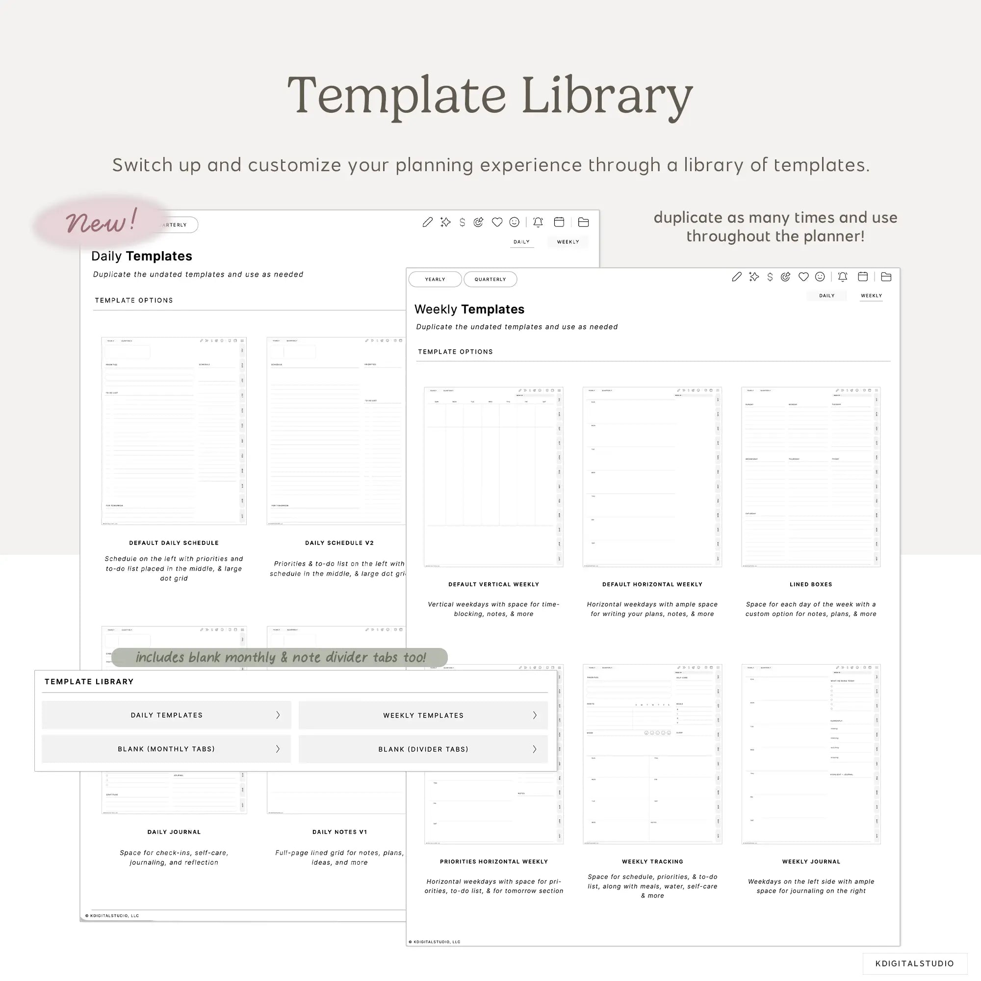 Cyberry 2026 Digital Planner in Portrait KDigitalStudio