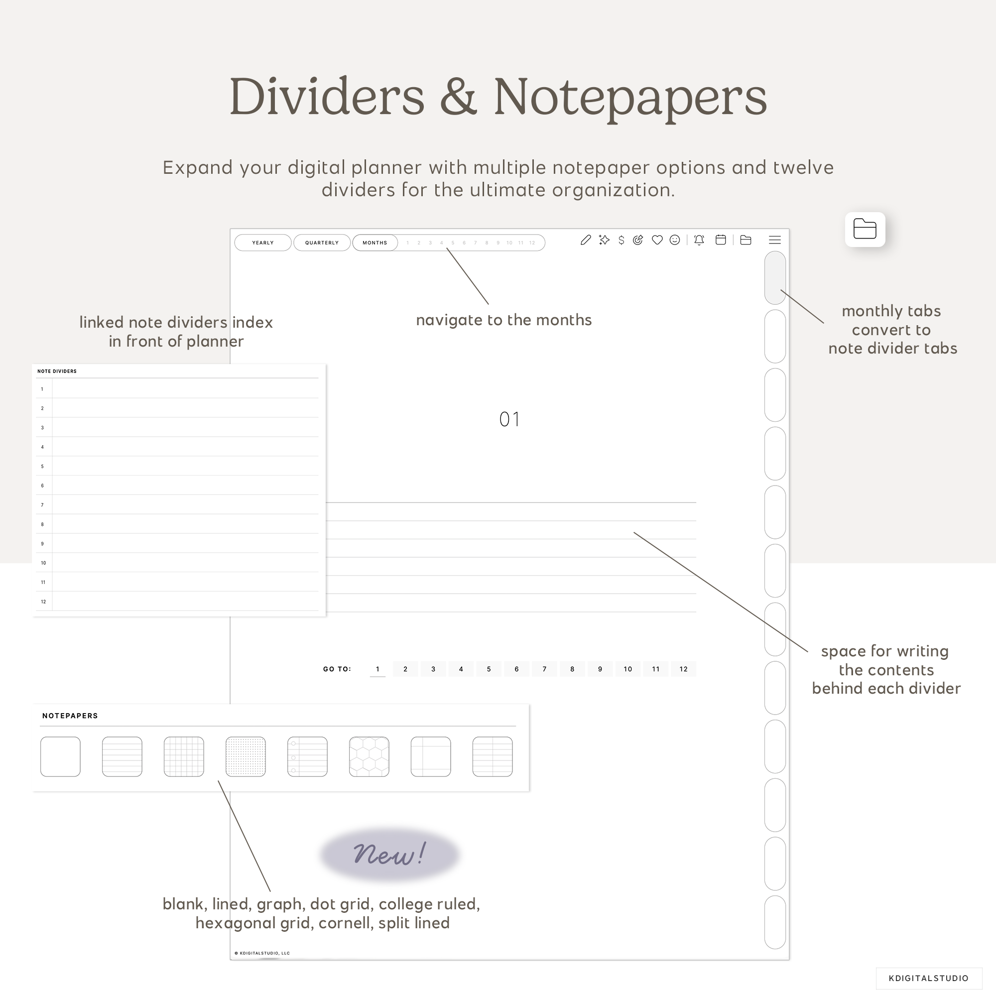 Cyberry 2026 Digital Planner in Portrait