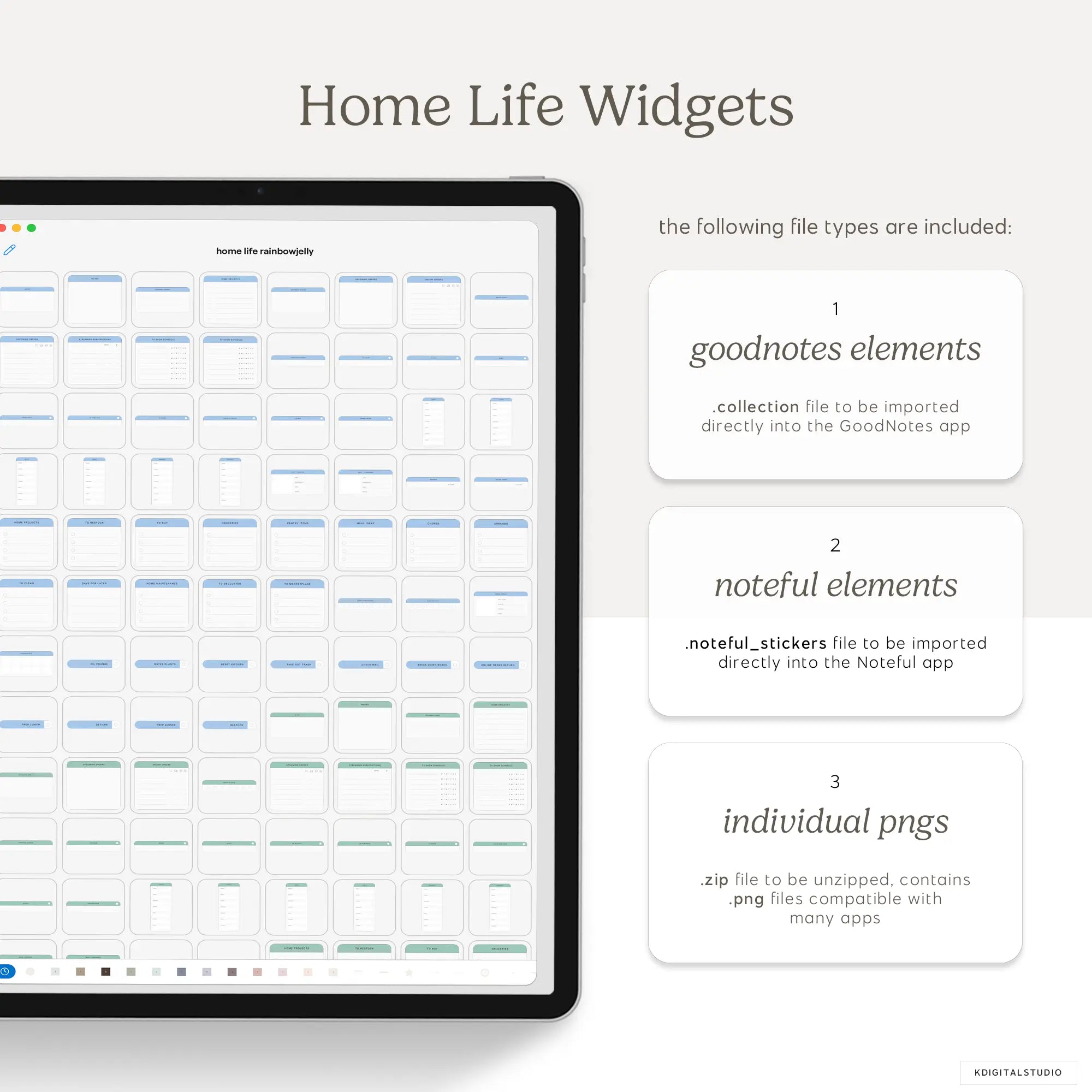 Home Life Widgets in Rainbow Jelly KDigitalStudio
