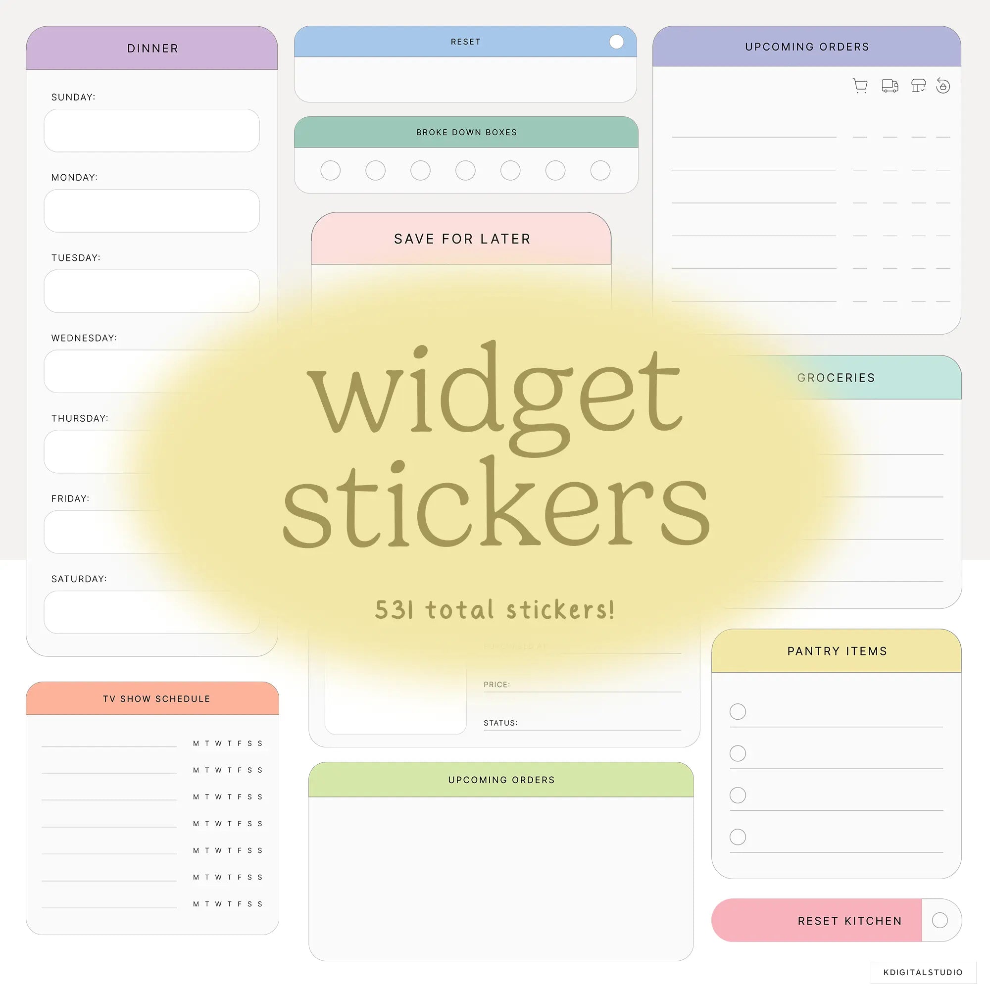 Home Life Widgets in Rainbow Jelly KDigitalStudio