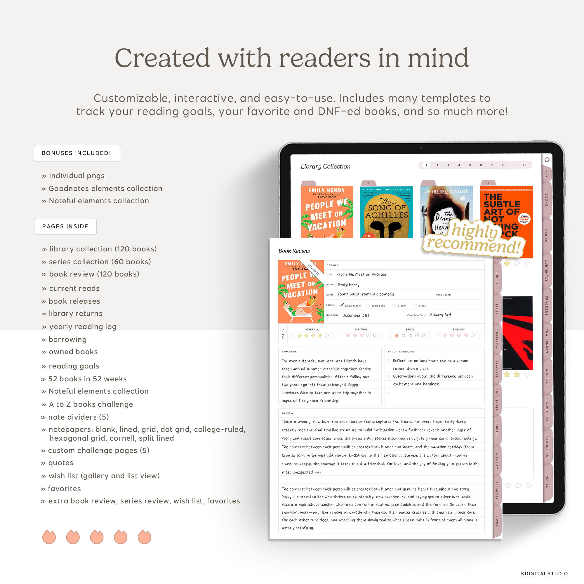 Digital Reading Journal (with Smart Shortcut!)