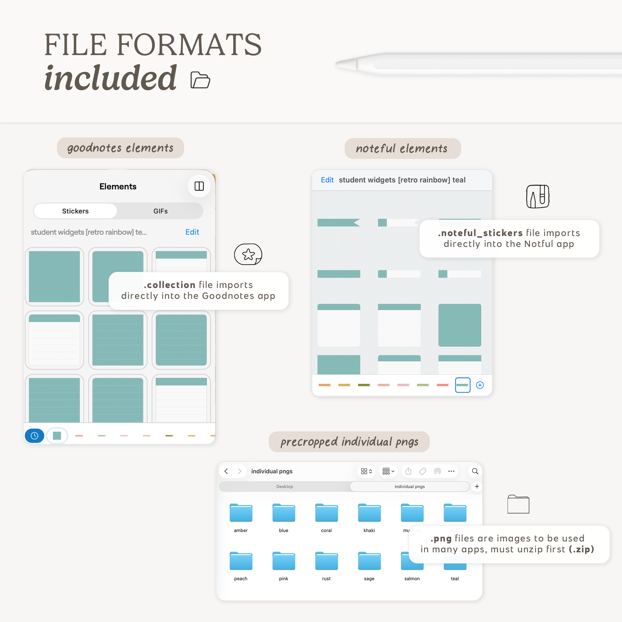 Sticky Notes, Flags, and Tags (Retro Rainbow) KDigitalStudio