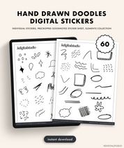 Hand Drawn Doodles Digital Stickers