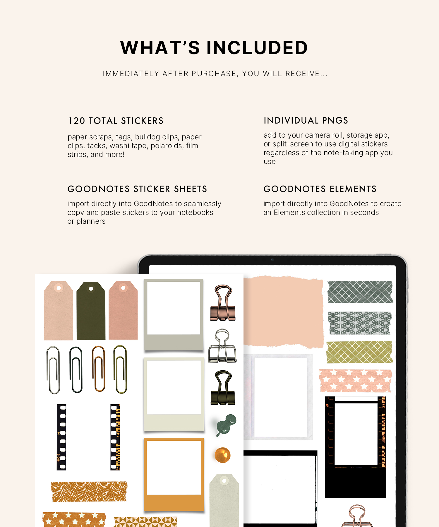 Pegatinas digitales de tachuelas de restos de papel