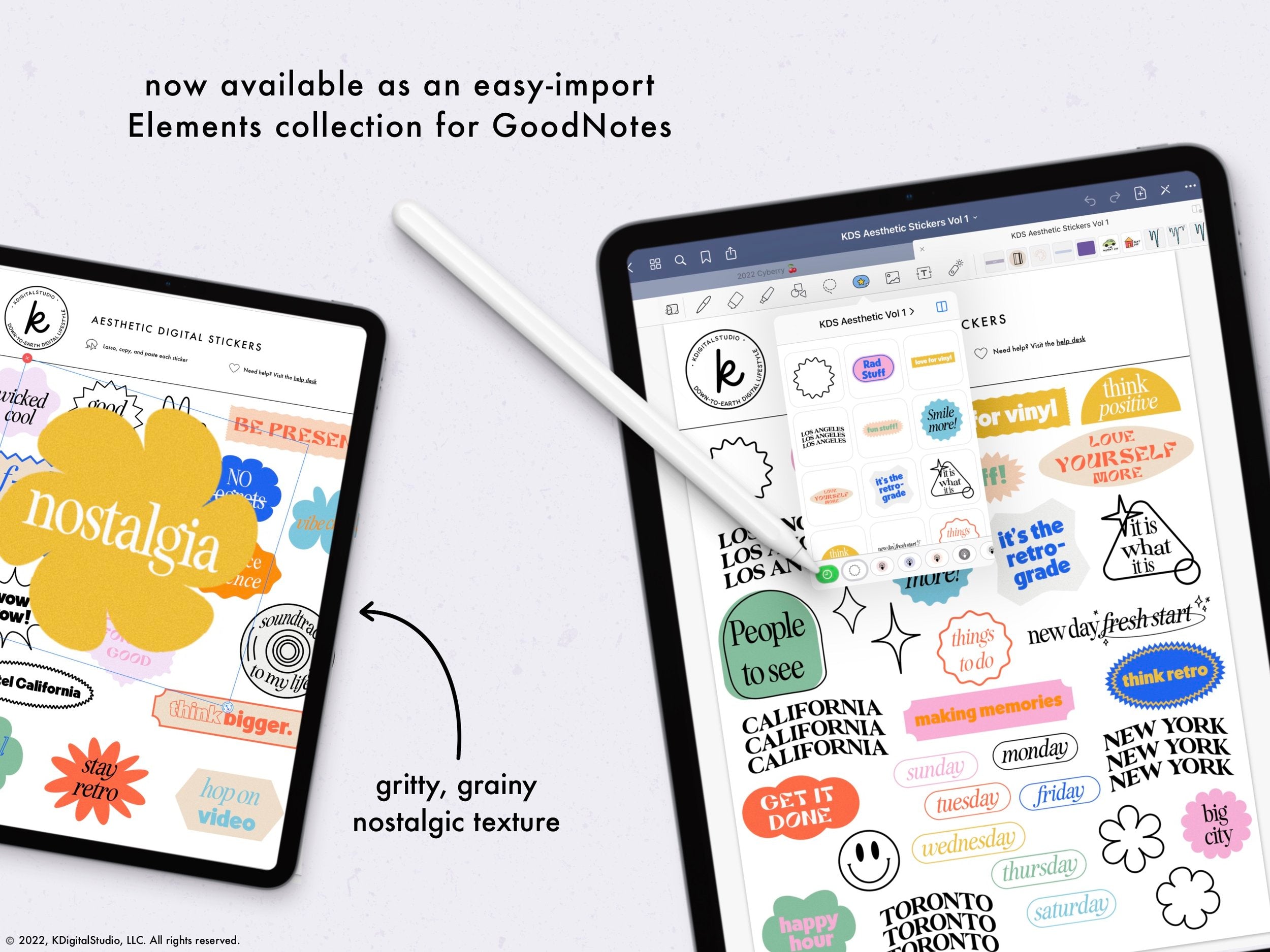 Retro Aesthetic Digital Stickers