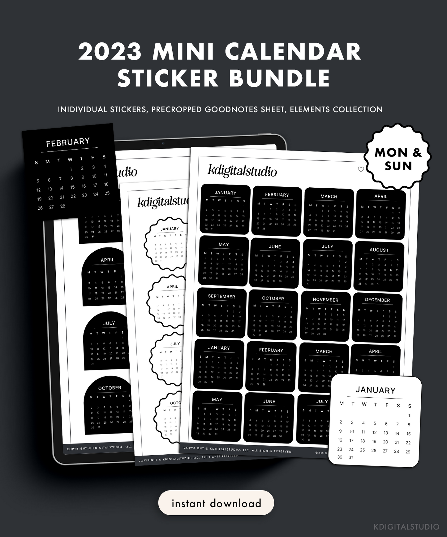 Mini Calendars 2023 Bundle