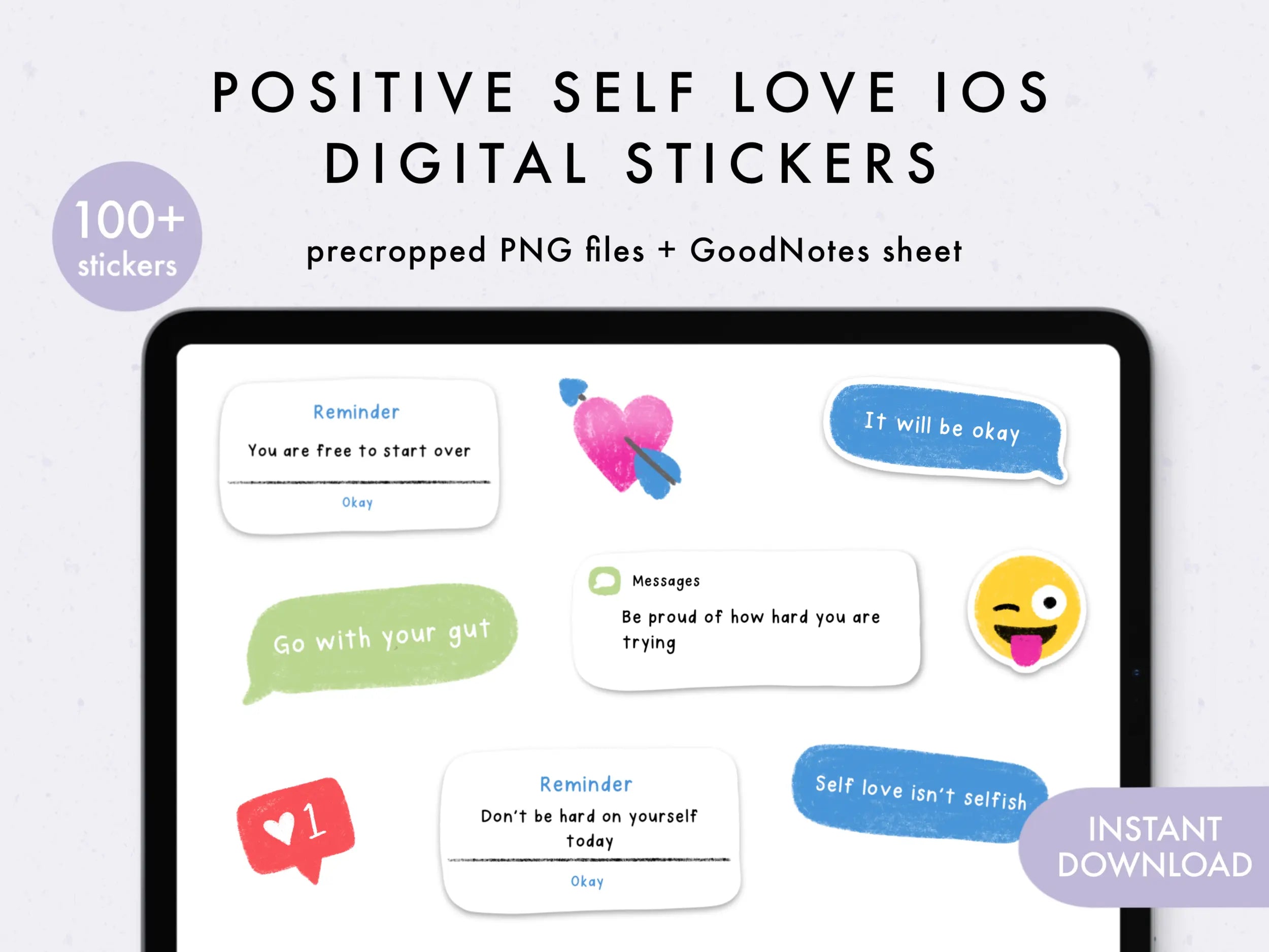 Self Love iOS Digital Stickers KDigitalStudio