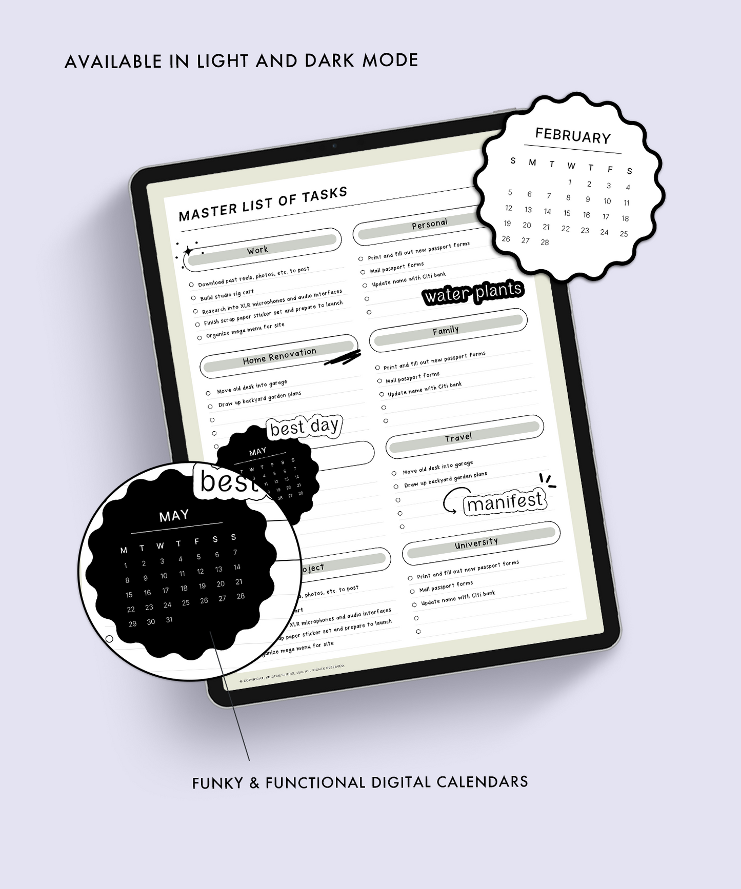 Mini Calendars 2023 (Wavy)