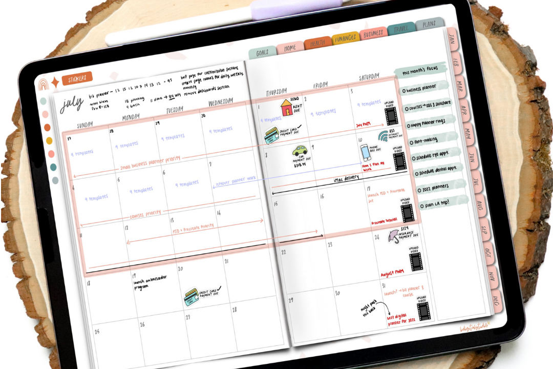 Plan with Me in My Digital Planner (July 2021)