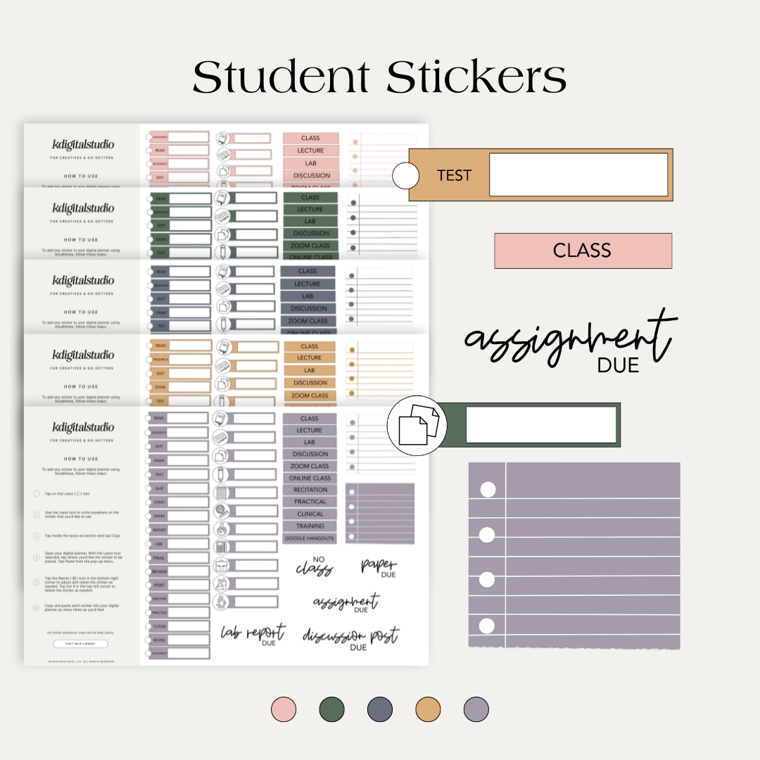 Student Digital Stickers – KDigitalStudio