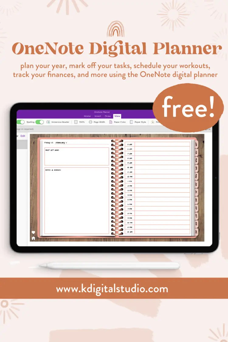 Digital Planning in OneNote KDigitalStudio