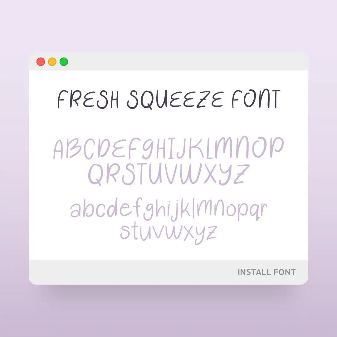 Fresh Squeeze Font KDigitalStudio