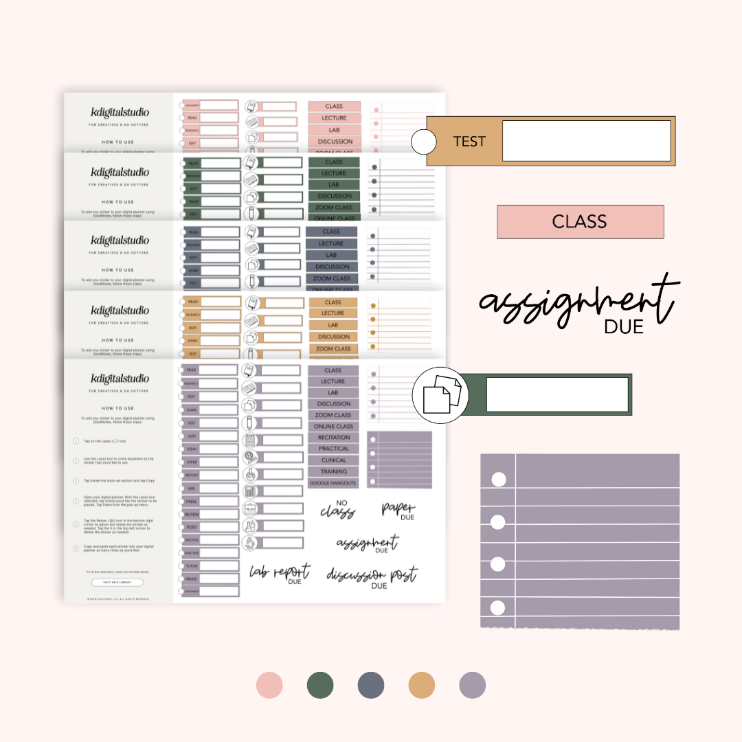 Student Digital Stickers