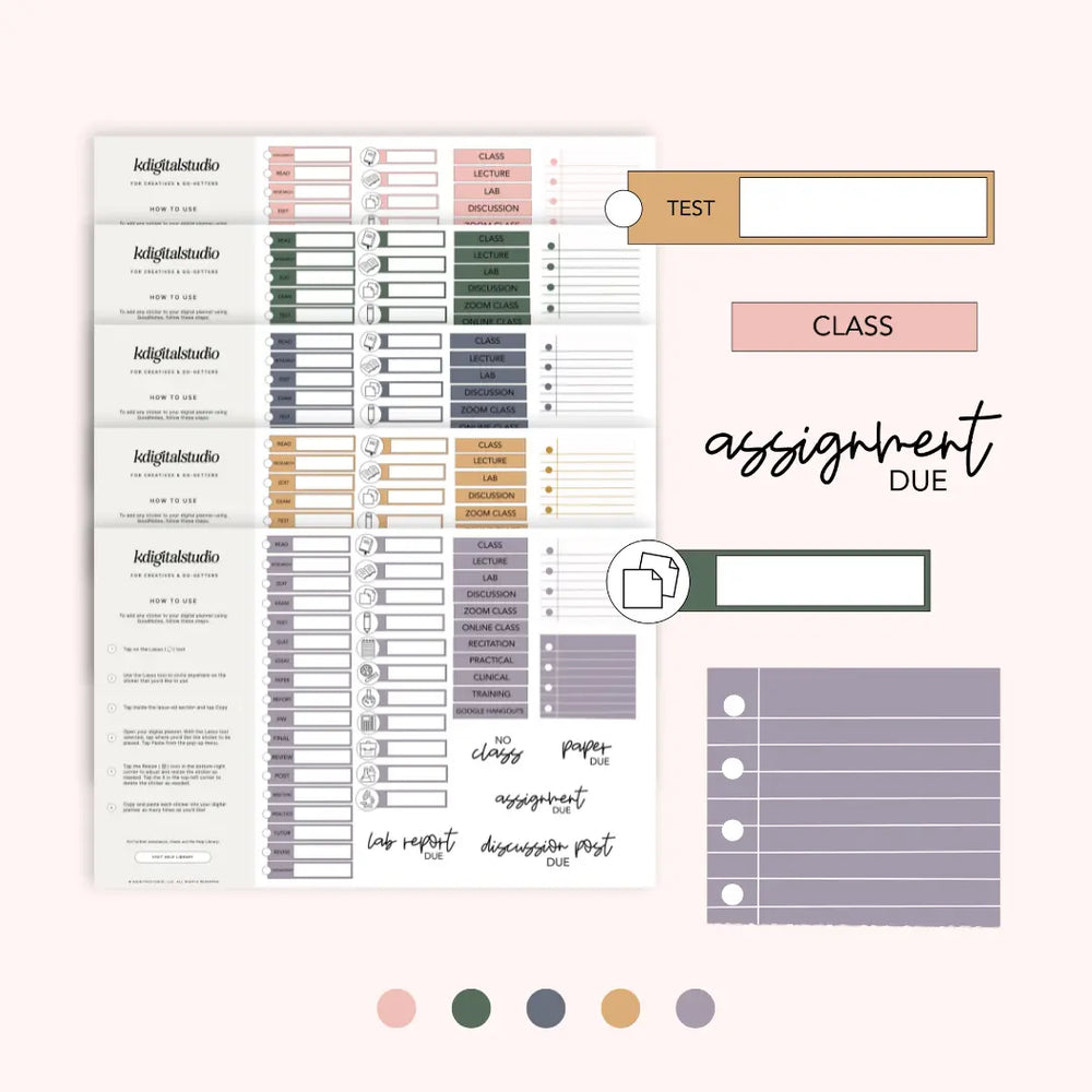 Student Digital Stickers - KDigitalStudio