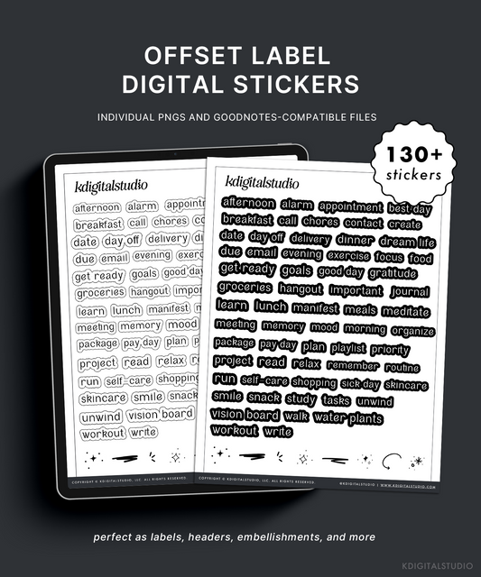 Offset Labels Digital Stickers