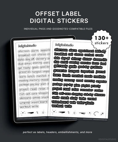 Offset Labels Digital Stickers KDigitalStudio
