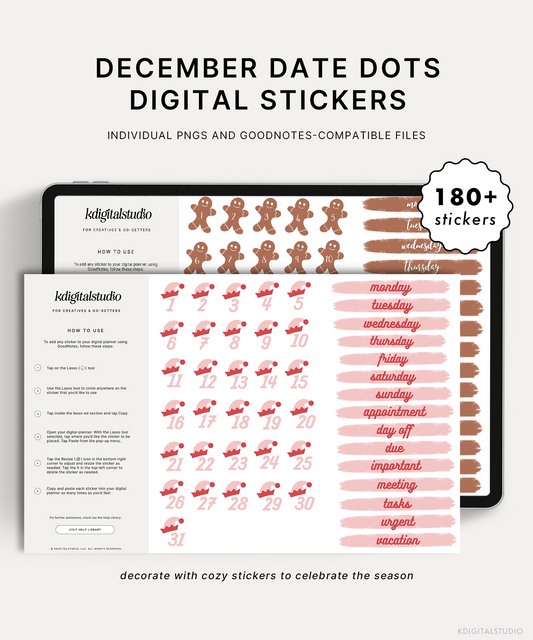 December Date Dots