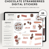 Chocolate Strawberries Digital Stickers