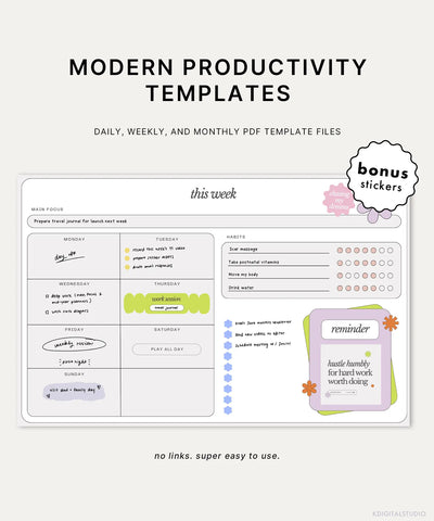 Modern Productivity Templates KDigitalStudio