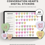 Conversation Hearts Digital Stickers