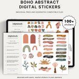 Boho Abstract Digital Stickers