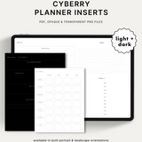 Cyberry Digital Planner Inserts