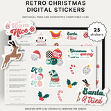 Retro Christmas Digital Stickers