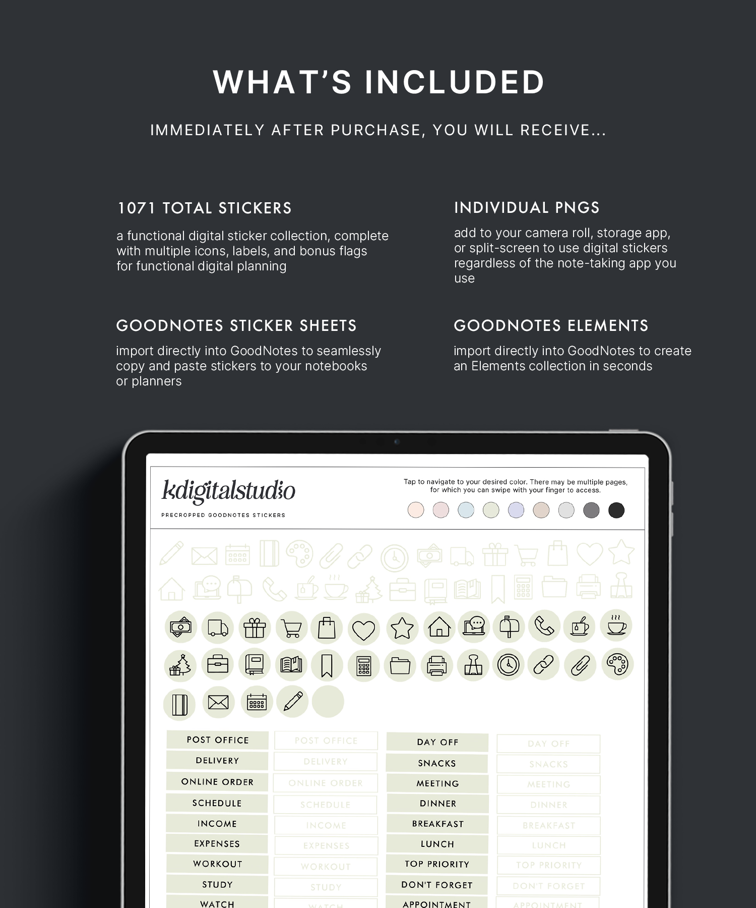 Pastel Planning Icons & Labels