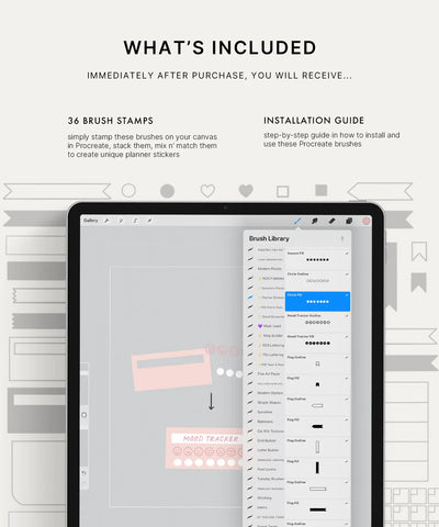 Procreate Planner Stamp Set KDigitalStudio