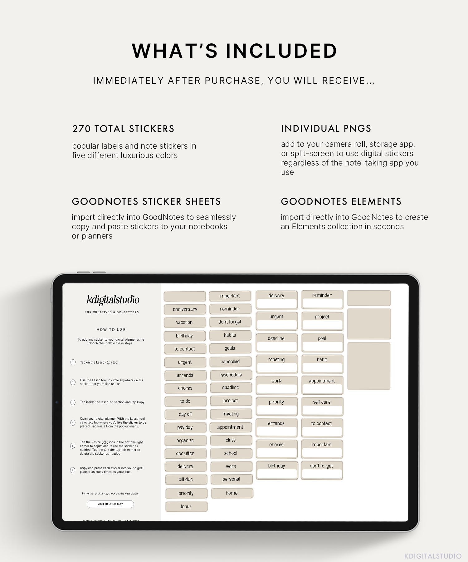 Pegatinas digitales de etiquetas exuberantes