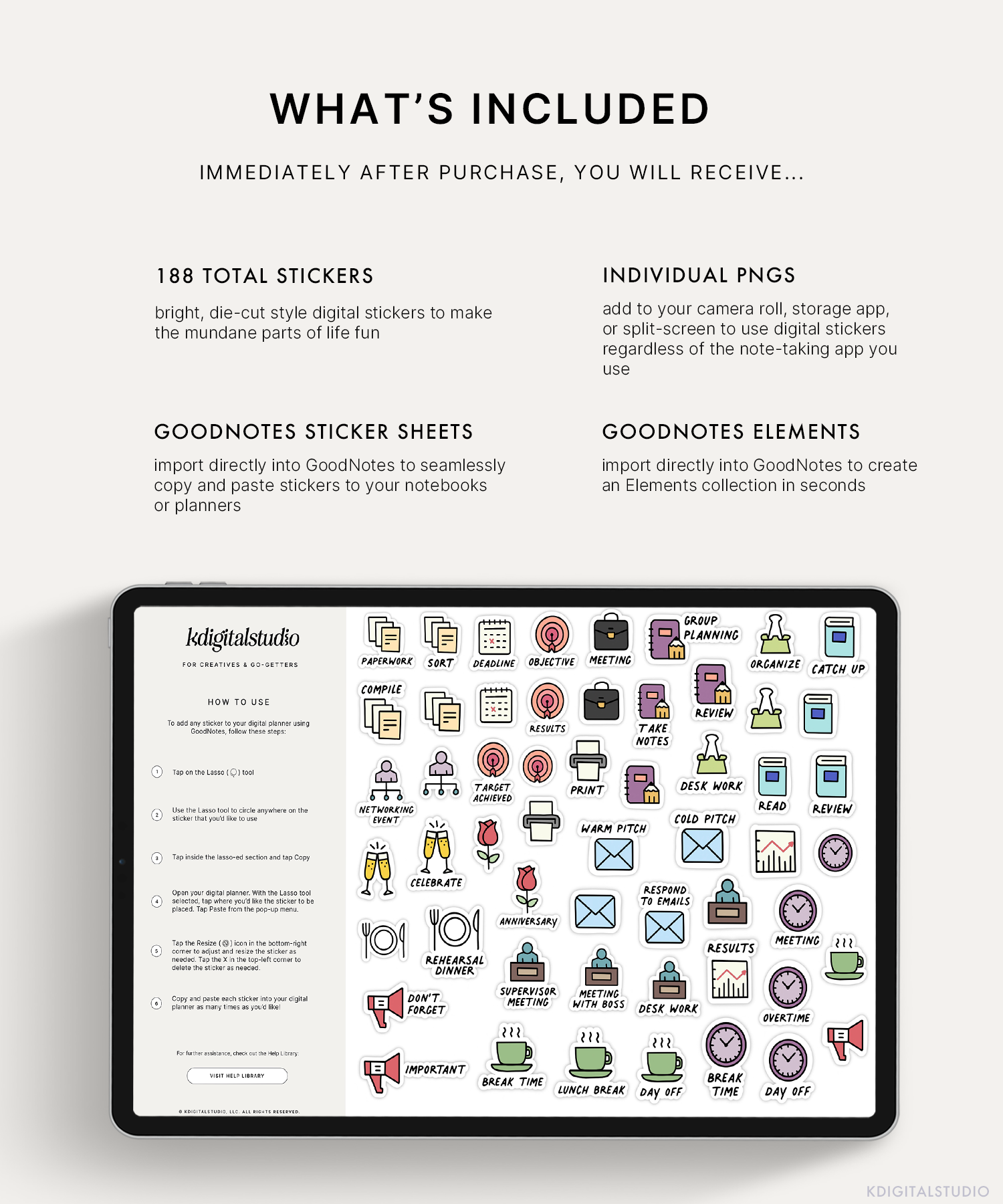 What's included with the Life in Stickers set