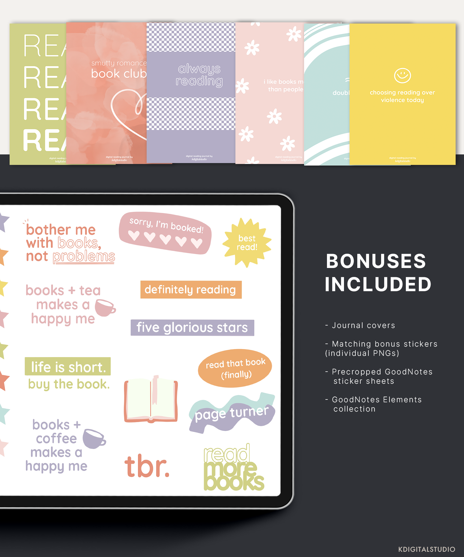 Digital Rainbow Reading Journal