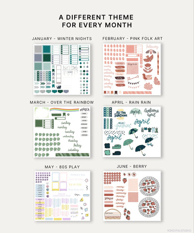 Monthly Themes Sticker Pack KDigitalStudio