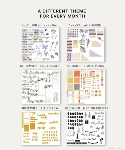 Monthly Themes Sticker Pack KDigitalStudio