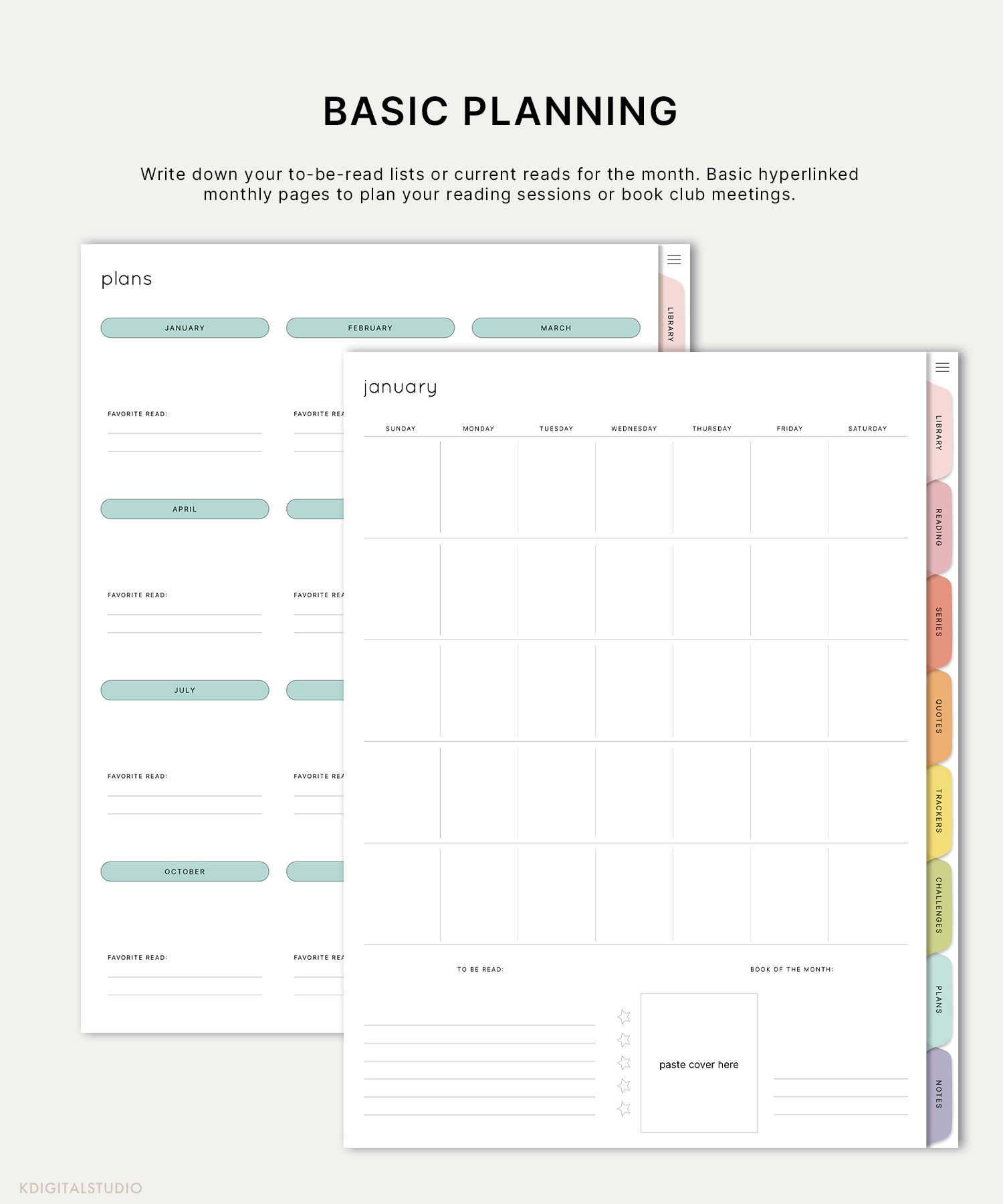Digital Rainbow Reading Journal